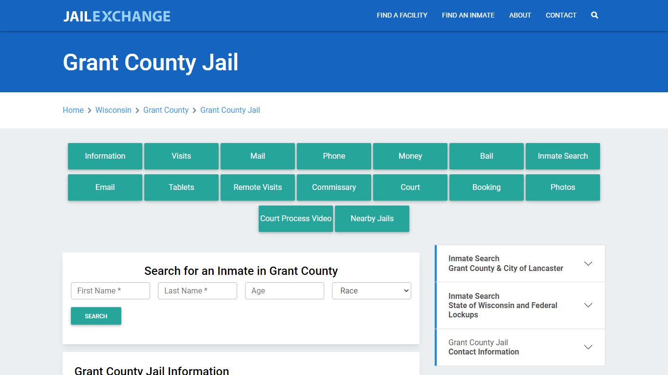 Grant County Jail Roster Lookup, WI, Inmate Search